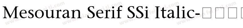 Mesouran Serif SSi Italic字体转换